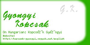 gyongyi kopcsak business card